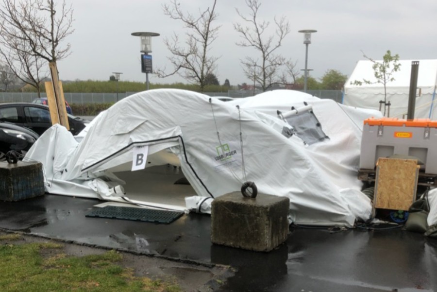 Corona-telt kollapset