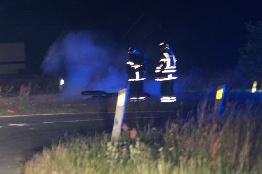 Brand i motorcykel m�ske p�sat