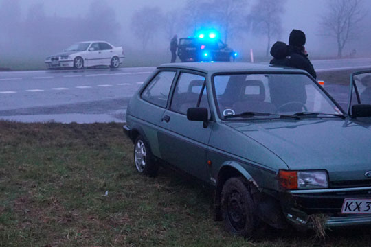 Kold nat med sne og glatte veje