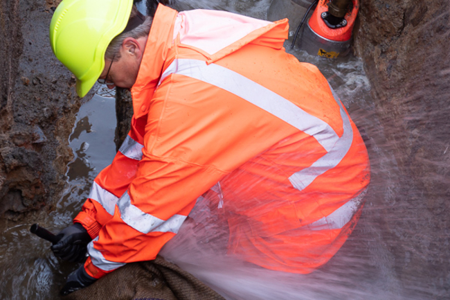 Afbryder for varmen i R�nne