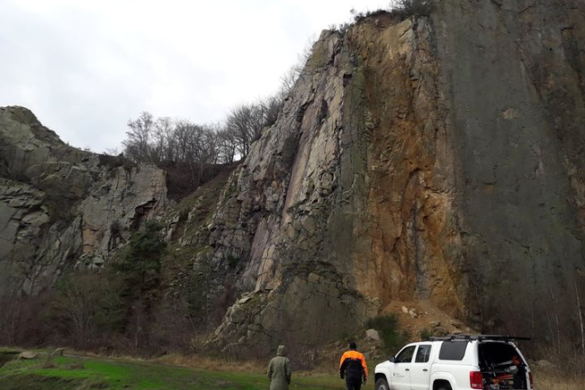 Omr�de afsp�rret efter jordskred ved Opals�en