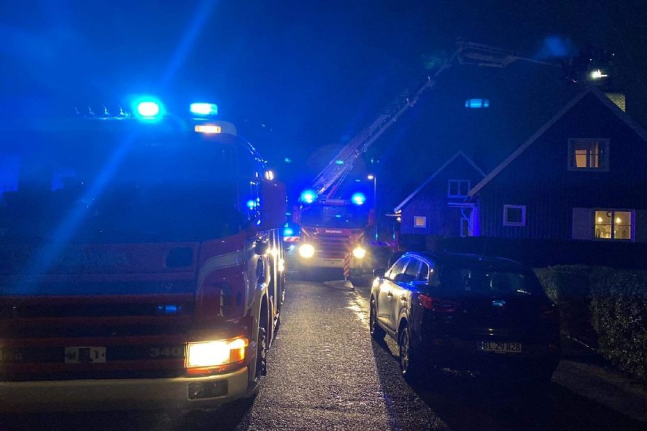 Skorstensbrand i R�nne