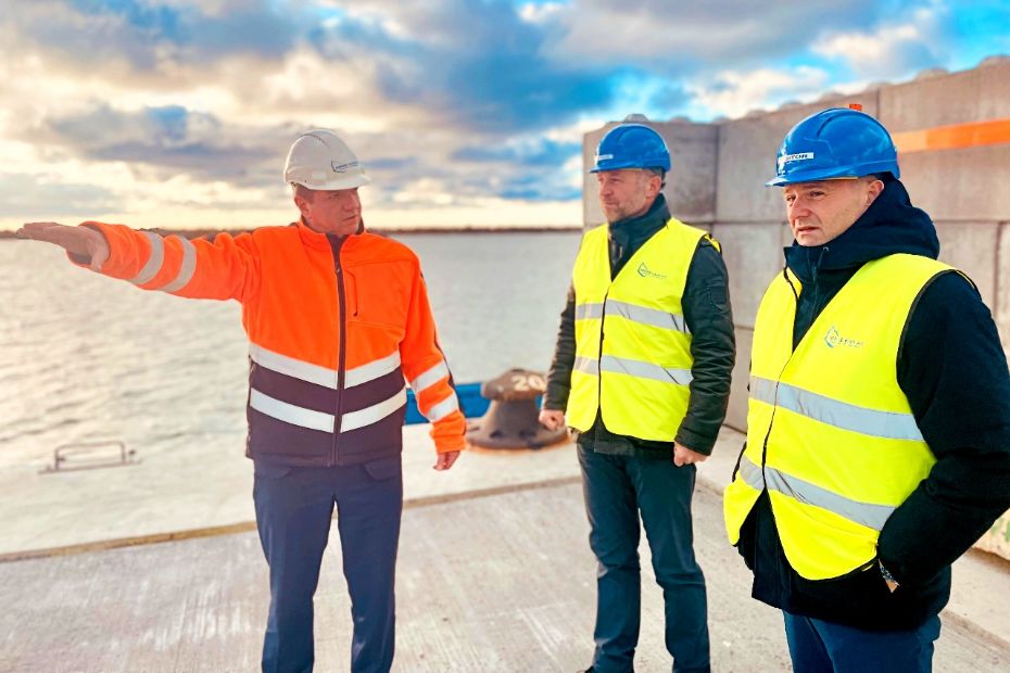 S�ren Pape og Tr�st bes�gte R�nne Havn