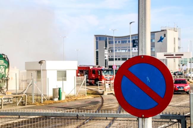 Brand n�r f�rgeterminal i K�ge