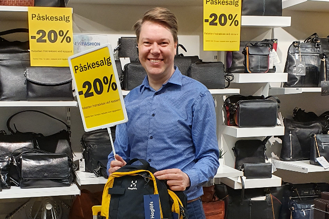 Specialbutik holder p�skeudsalg