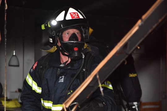 Brand i villa i Hasle