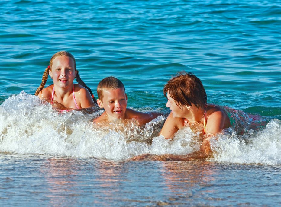 Badevandet blev m�lt til 25 grader