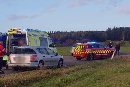 Kvinde p� hospital efter trafikuheld i Vestermarie