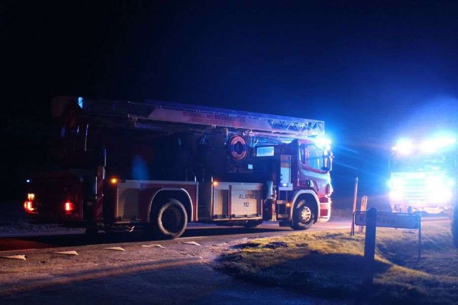Brand i skorsten i R�nne