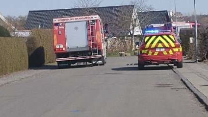 Ild i busk i R�nne