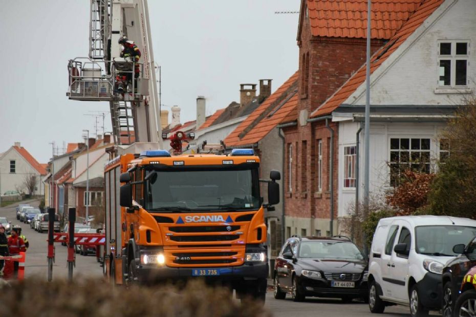 Skorstensbrand i Sandvig