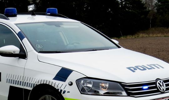Varebil stj�let ved Bornholms Hospital