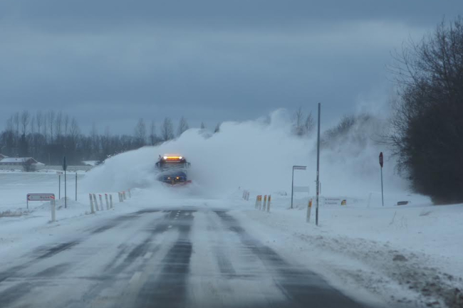 DMI: Fortsat sne og snefygning p� Bornholm