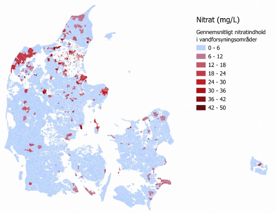 Foruroligende m�ngde nitrat i drikkevand