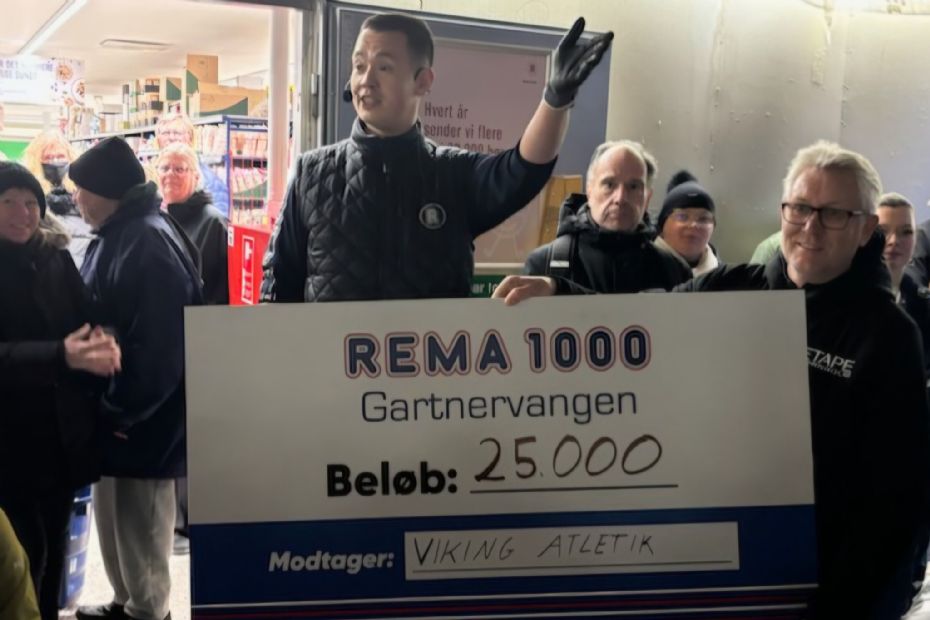 Viking Atletik modtog donation p� 25.000 kr.