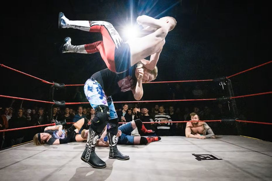 Vildt wrestlingshow i Musikhuzet