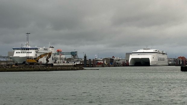 Fredag 9-1-26 - 13:08 Blæst aflyser tidlig færgeafgang på Ystadruten