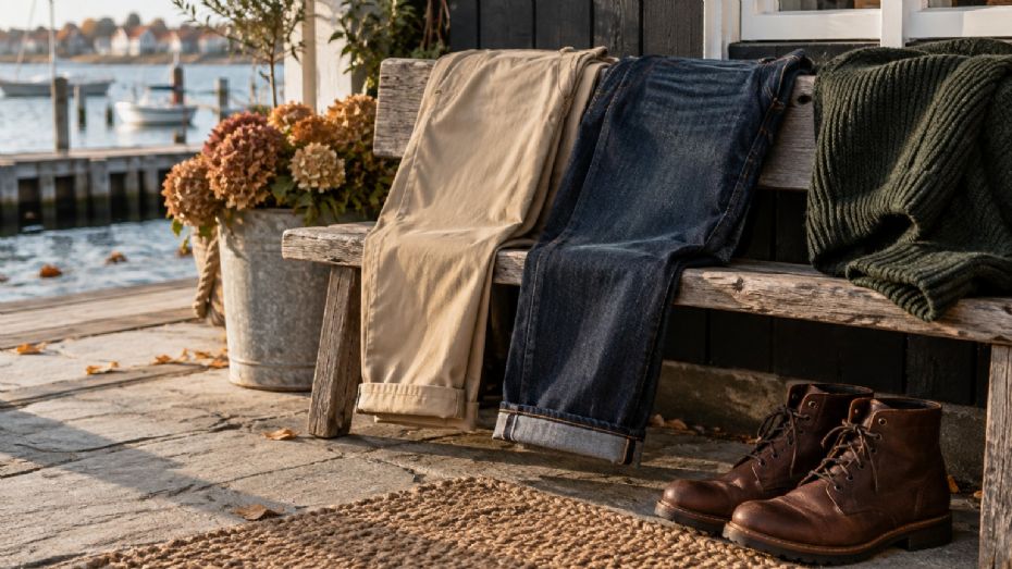 Chinos eller jeans til efter�ret? S�dan v�lger du t�j til dagens planer