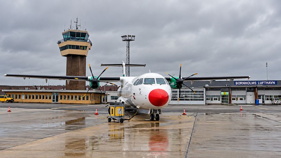F�rre passagerer i Bornholms Lufthavn