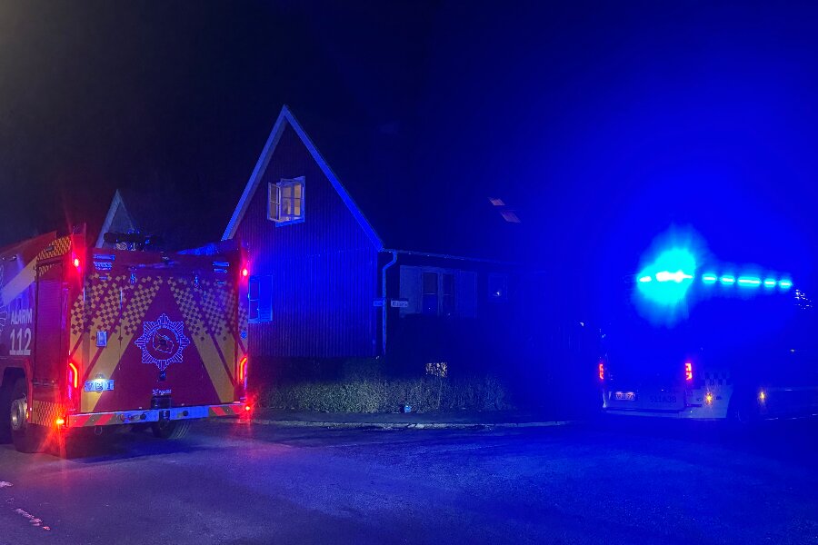 Melding om bygningsbrand i R�nne