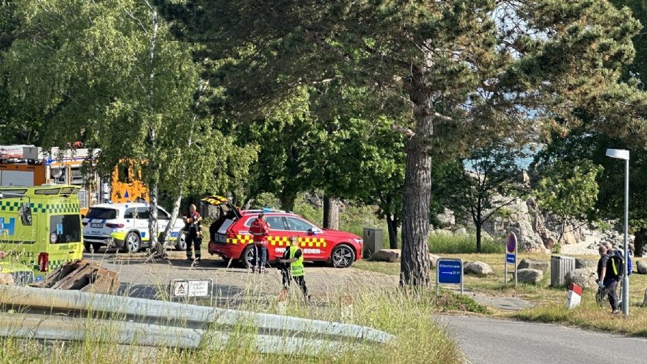 Kvindelig turist fl�jet til Rigshospitalet efter redningsaktion