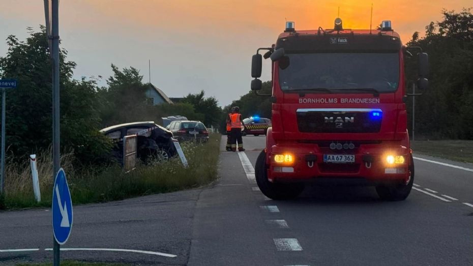 Tre fløjet til Rigshospitalet efter trafikuheld ved Egeby