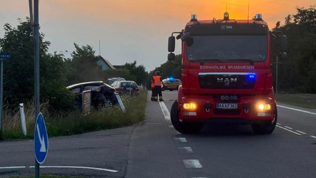 Fredag 31-7-26 - 08:49 Tre fl�jet til Rigshospitalet efter trafikuheld ved Egeby