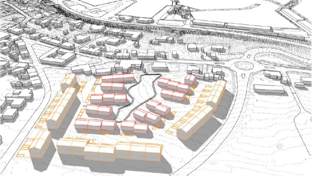 Nyt boligomr�de i Hasle for b�de seniorer og familier