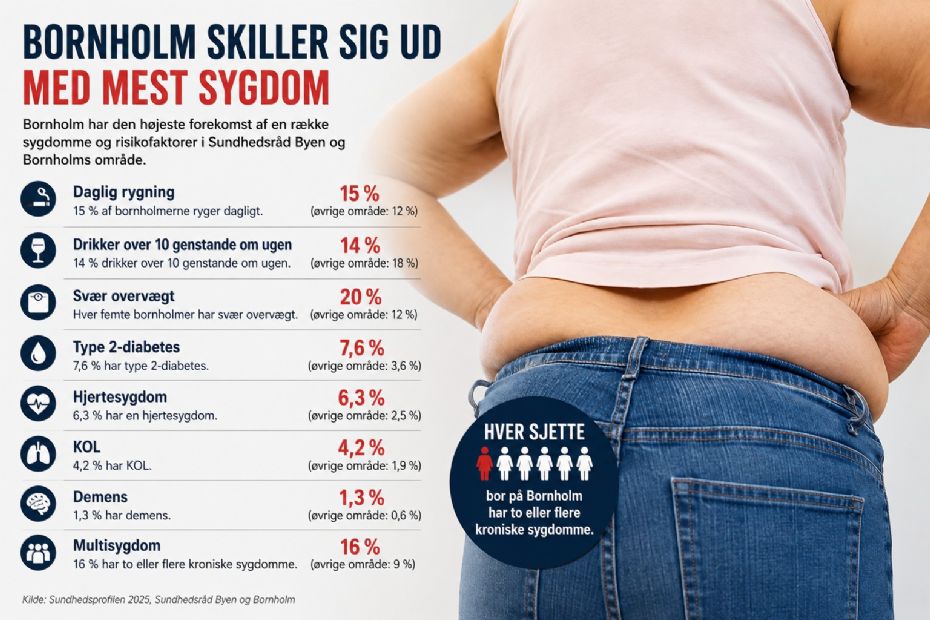 Bornholmerne skiller sig ud med mest sygdom