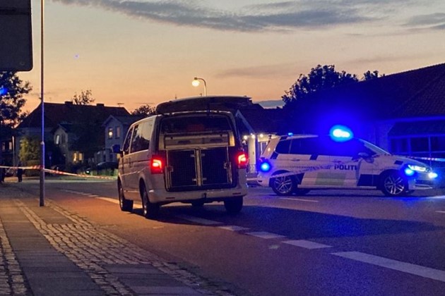 Overfaldet skete i g�nget ved den 57-�riges hus p� Aakirkebyvej i R�nne. Foto: Presse-fotos.dk<br>