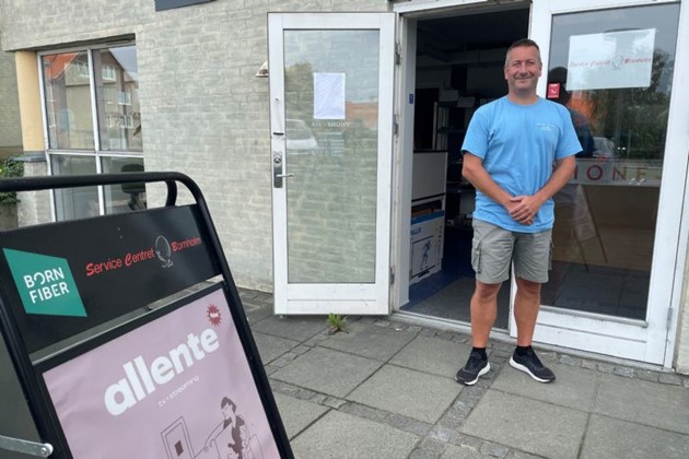 Johann Aakj�r Karlsen fortryder ikke, at han flyttede sit firma til R�nne. Foto: Bjarne Hansen<br>